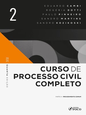 cover image of Curso de Processo Civil Completo 4ª ED--Volume 2--2025